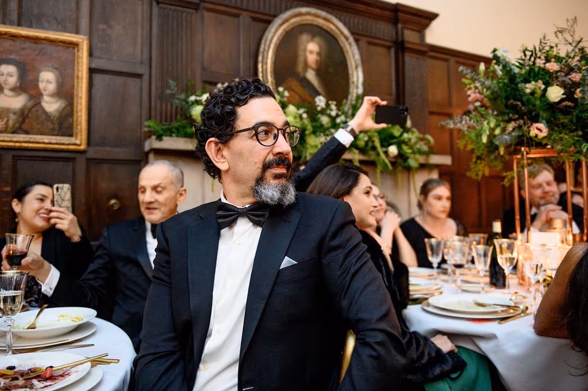 At a formal dinner